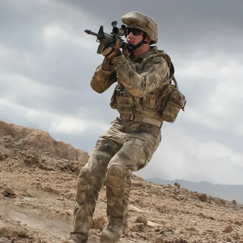 A-TACS AU camouflage pattern in desert terrain