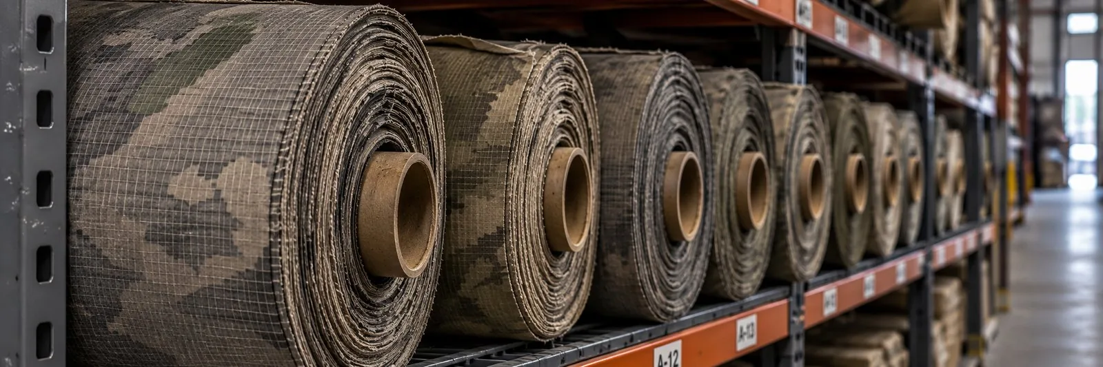 A-TACS camouflage fabric rolls